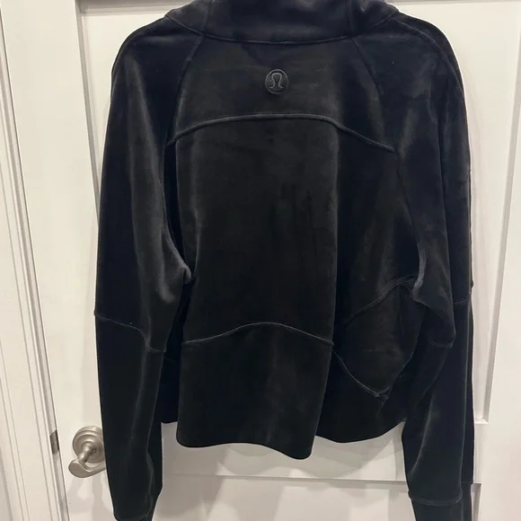 Lululemon Scuba Oversized Funnel Neck Half Zip in Black Velvet Size XL/XXL - Picture 6 of 8